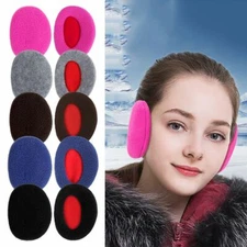 Bandless Earmuffs Ear Warmers Fleece Ear Covers Winter Ear Muffs Adults Unisex