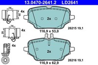 Bremsscheiben-BremsbeläGe-Kit ATE 13.0470-2641.2 MERCEDES-BENZ 000 420 42 02