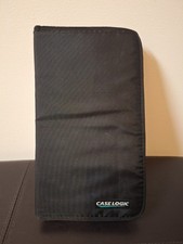 Vintage 1990s Case Logic 48 CD Case Black Nylon; Teal Logo - Excellent Condition
