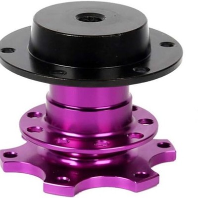 Universal Steering Wheel Snap Off Quick Release Hub Adapter Boss Kit -Purple