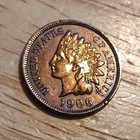 1906 Indian Head Small Cent Copper Coin Philadelphia KM#90 RB