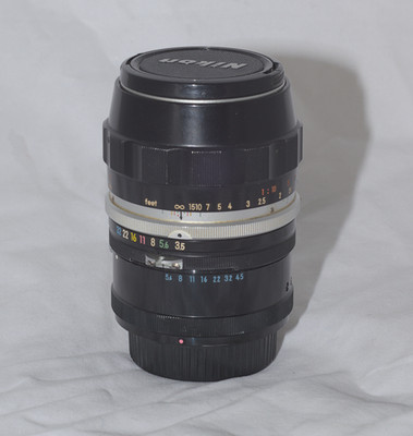 Nikon F Non AI Micro Nikkor Auto 55mm F3.5 w/ M Adapter, Macro Lens, Lens Caps