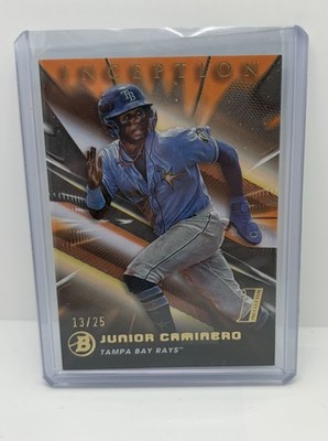 Junior Caminero 2023 Bowman Inception Orange 13/25 Jersey Number