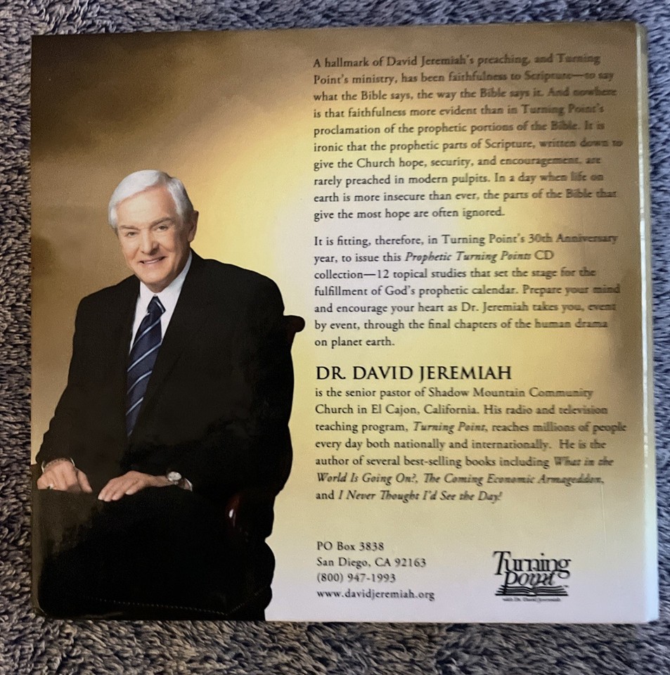 Dr. David Jeremiah PROPHETIC TURNING POINTS Audio 12x CD Sermon 30th ...