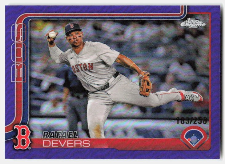 2025 Topps Chrome #127 Rafael Devers Purple Refractors #/250