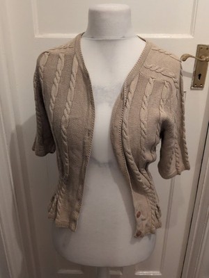 Viyella Small Coffee Kurzarm Strickjacke