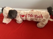 Dan Dee Valentine's Day dog plush toy 19   I    u This Much Soft  Cuddly   