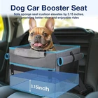Dog Car Booster Seat for Small Dogs, Pet Travel Carrier w/ Metal Frame & Safety