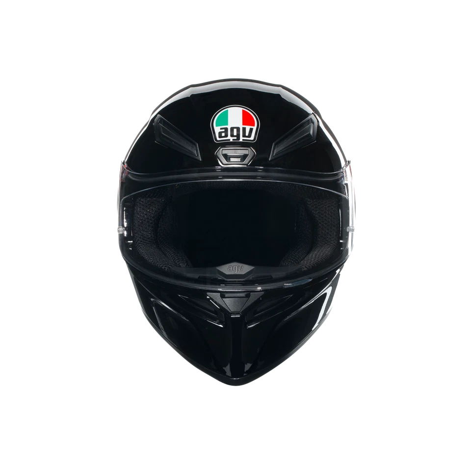 Casco Moto Integrale AGV K1 S AGV E2206 BLACK Nero Lucido Mono - Immagine 2 di 4