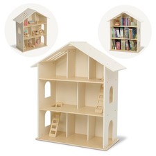   100 Birch Dollhouse Bookshelf for Kids, Dollhouse Bookcase, Miniature Book...