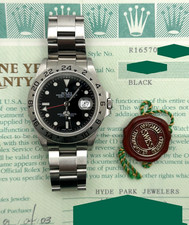 ROLEX Explorer II 16570 Black Dial Stainless Steel BOX PAPER