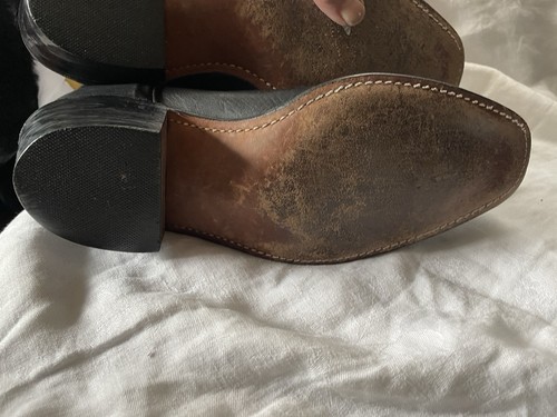 Frye Black Leather 10.5 43.5 Mens Vtg Western Boot Very Good Quality Condition - Picture 13 of 13