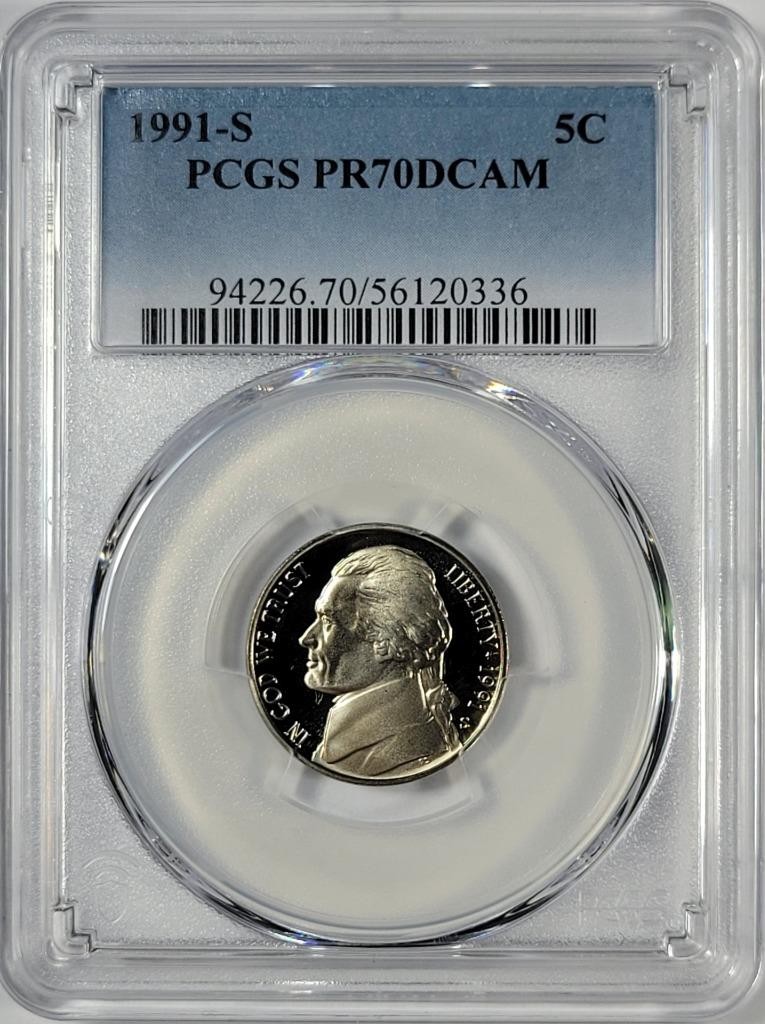 1991 - S Jefferson Nickel - PCGS PR70DCAM | eBay