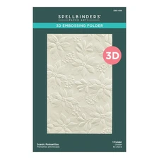 Spellbinders 3D Embossing Folder 5.5"x8.5"-Scenic Poinsettias