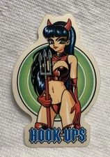 Vintage skateboard sticker Hook-Ups Girl NOS Stussy Vision Deck Art Lost Blind