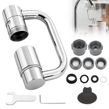 1x 1080 Rotatable Faucet Aerator Extension Stainless Steel 2 Mode Sink Extender