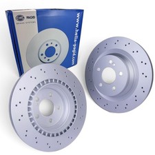 2x Bremsscheiben Mercedes W211 C219 C215 AMG gelocht HA Ø 330 mm - HELLA PAGID 2x Bremsscheiben Mercedes W211 C219 C215 AMG gelocht HA Ø 330 mm - HELLA PAGID