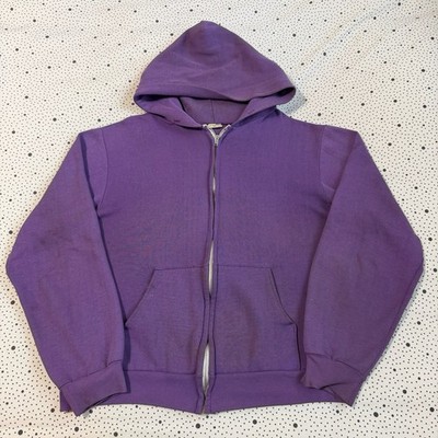 Vintage 1980s Belton Zip Up Hoodie Men s Medium Block Island Purple