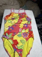 DOLFIN - UGLIES One Piece Swimsuit Womens  Yellow Red Orange Pink Women’s M