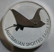 2021 Australia Spotted Eagle Ray 1.5 oz Silver Coin .9999 Perth Mint LOW MINTAGE
