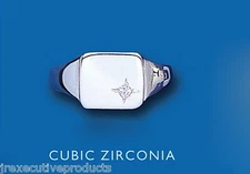 Gents Sterling Silver Cushion Signet Ring 925 Hallmark