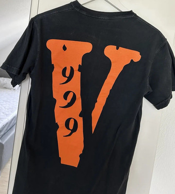 VLONE Legends Never Die 999 Back Print Black Crew Neck Tee Size M
