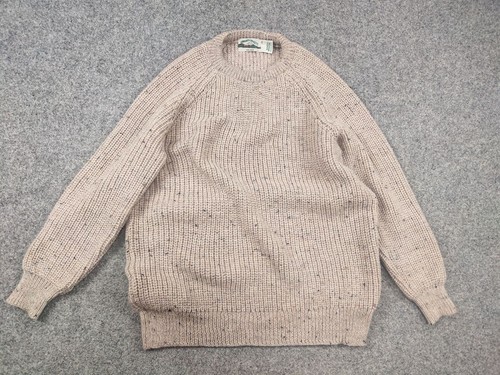 Vintage Aran Crafts Sweater Men 100% Irish Wool Cable Knit Fisherman Crewneck, $76.5 - Photo 4