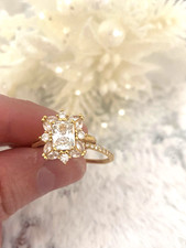 Stunning 2.00 Ct Radiant cut Moissanite ring Sterling silver 925