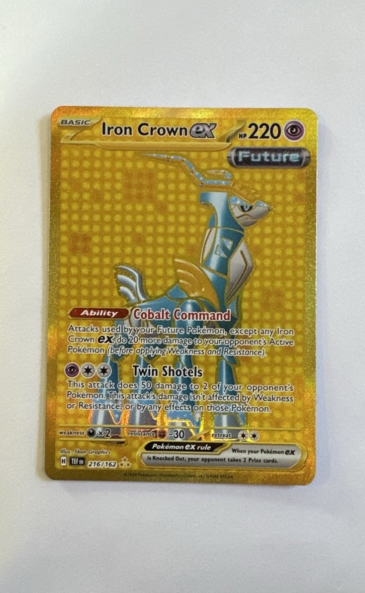 Pokémon TCG NM Iron Crown ex 216/162 Temporal Forces Holo Hyper Rare