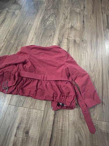 Burberry children Girls Zip Up Jacket With Waist Belt Authentic Size 4 Polyester - Picture 11 of 12