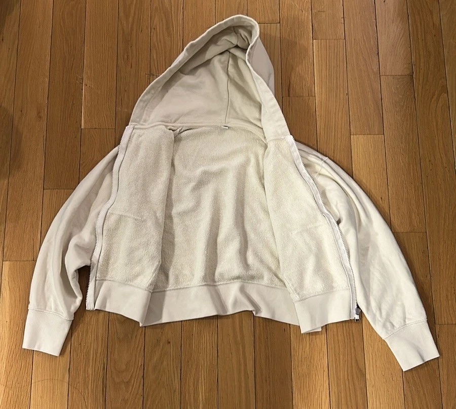 OFF WHITE Felpa donna UNIQLO full zip manica lunga con cappuccio taglia M (giapponese)