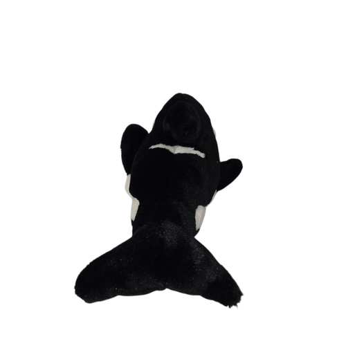 Orca Killer Whale Plush Hand Puppet Stuffed Animal Black White 14 Inch Squeaker - Picture 4 of 10