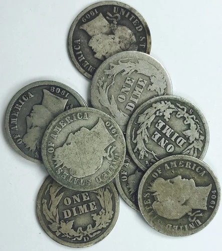 1904 U.S DIMES! AMAZING LOT! UNBELIEVABLE COINS! NR #P2102
