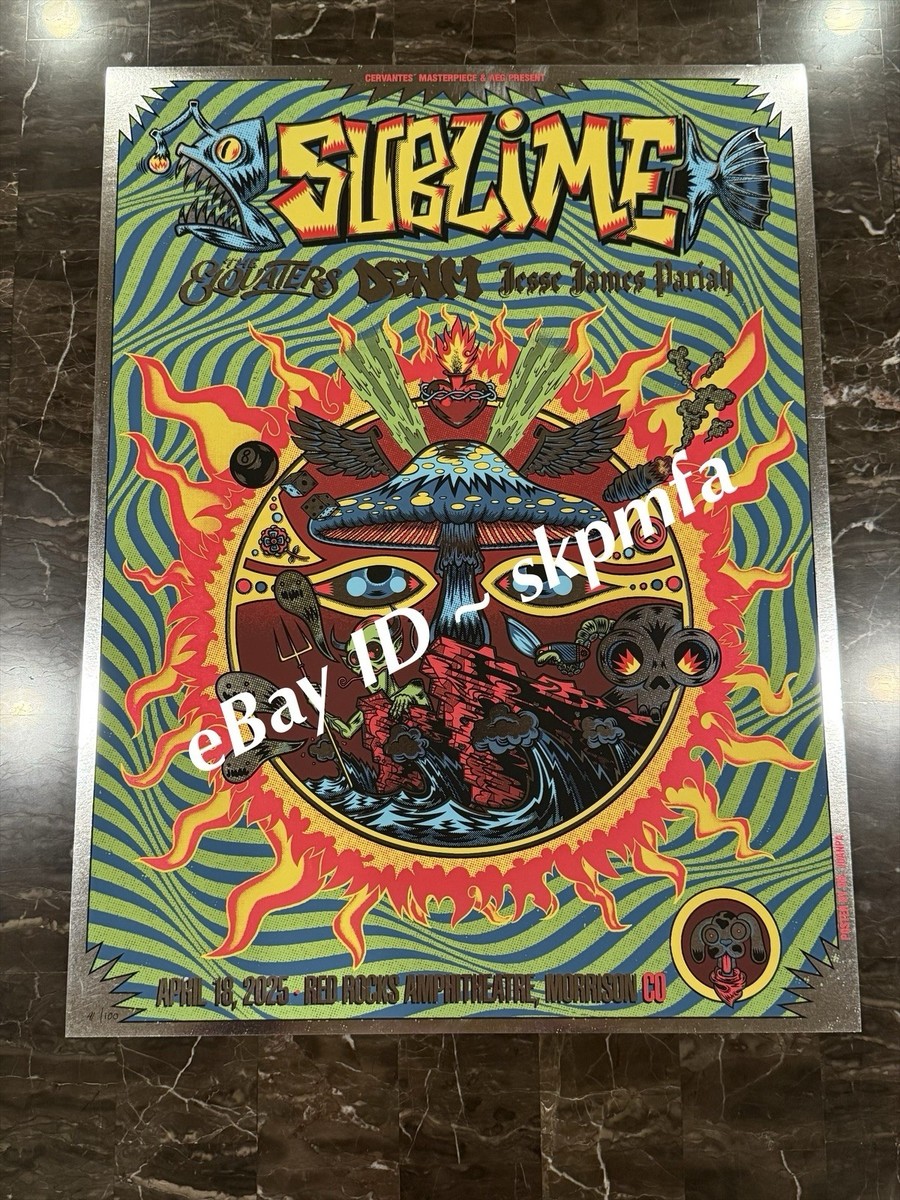 SUBLIME Poster FOIL Red Rocks 💯 AUTHENTIC MERCH 🌞 2025 Tour