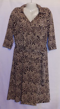 Vince Camuto Cheetah Design Dress Belted Stretch Comfort Ladies Size 1X