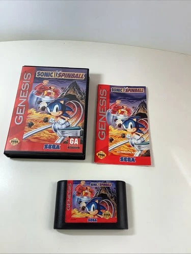 Sonic Spinball (Sega Genesis, 1993) CIB Complete Tested