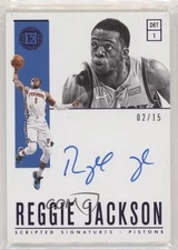 2018-19 Panini Encased Scripted Signatures Purple 2/15 Reggie Jackson Auto 0c3