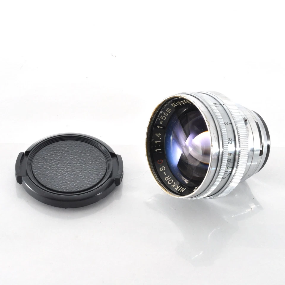Objectif Nikon Nippon Kogaku NIKKOR-S.C 5 cm f/1,4 monture S du Japon [Exc+5] - Photo 2/4