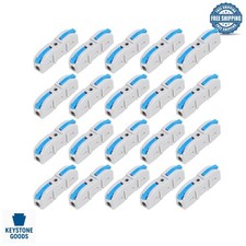 20Pcs Blue Lever Wire Connectors Assortment for 28-12 AWG - Quick, Easy Splicing