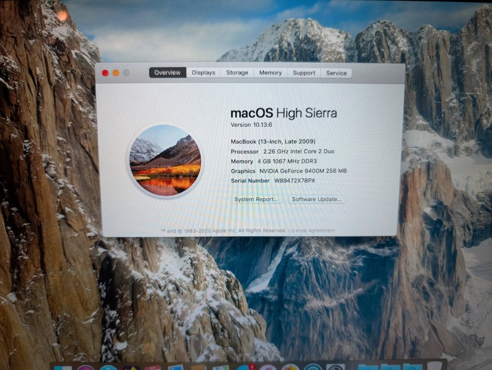 Apple MacBook Late 2009 A1342 Unibody 4GB RAM 500GB SSD - Image 2 of 4