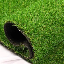 Green Artificial Grass 4FT 11in x 8 FT, 0.8" Fake Grass Turf Mat, Indoor Outd...