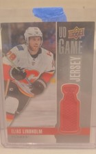2019-20 Upper Deck - Ud Game Jersey Elias Lindholm #GJ-LI (MEM) Calgary Flames