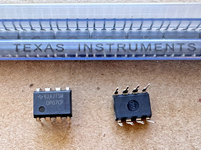 6 PCS OP07CP Texas Instrument  IC Precision OP Amp Single DIP 8 Pin ±18V New