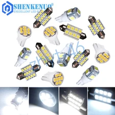 14x Combo LED Car Interior Inside Lights Dome Map Door License Plate Bulbs White