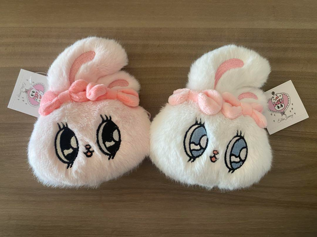 ESTHER BUNNY Plush Coin Case Set Pink & White JAPAN NEW | eBay