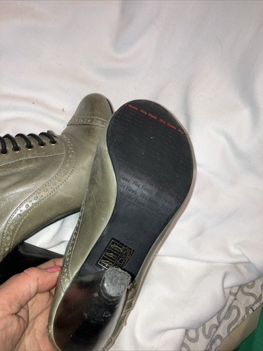 Miz Mooz Womens Shoe Alana Size 6.5 Olive Green Oxford Leather Pre Owned - Bild 9 von 13