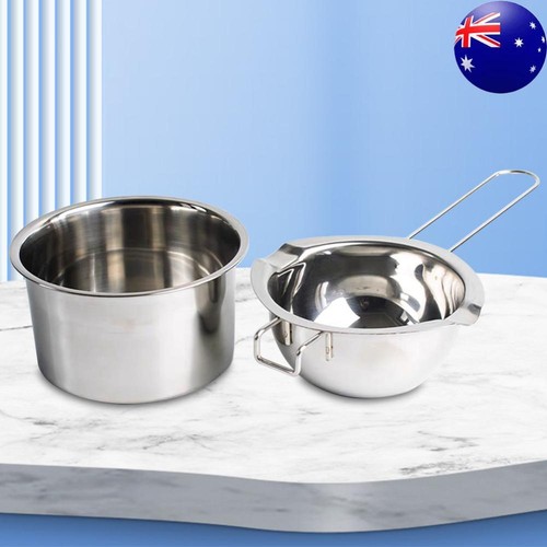 2 Pcs Candle Wax Melting Pot Anti-Rust 400ml Wax Melt Pot Candle Making Supplies