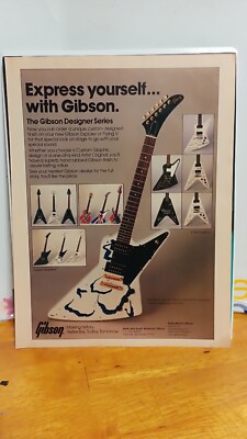 GIBSON EXPLORER GUITAR DESIGNER SERIES ORIGINAL 1983 PRINT AD. 11