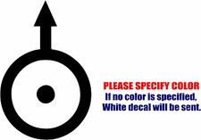 Uranus Planetary Symbol JDM Funny Vinyl Decal Sticker Car Window Bumper Boat 7"