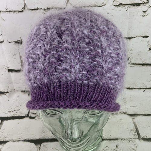Purple Beanie Hat Cap Cold Weather 